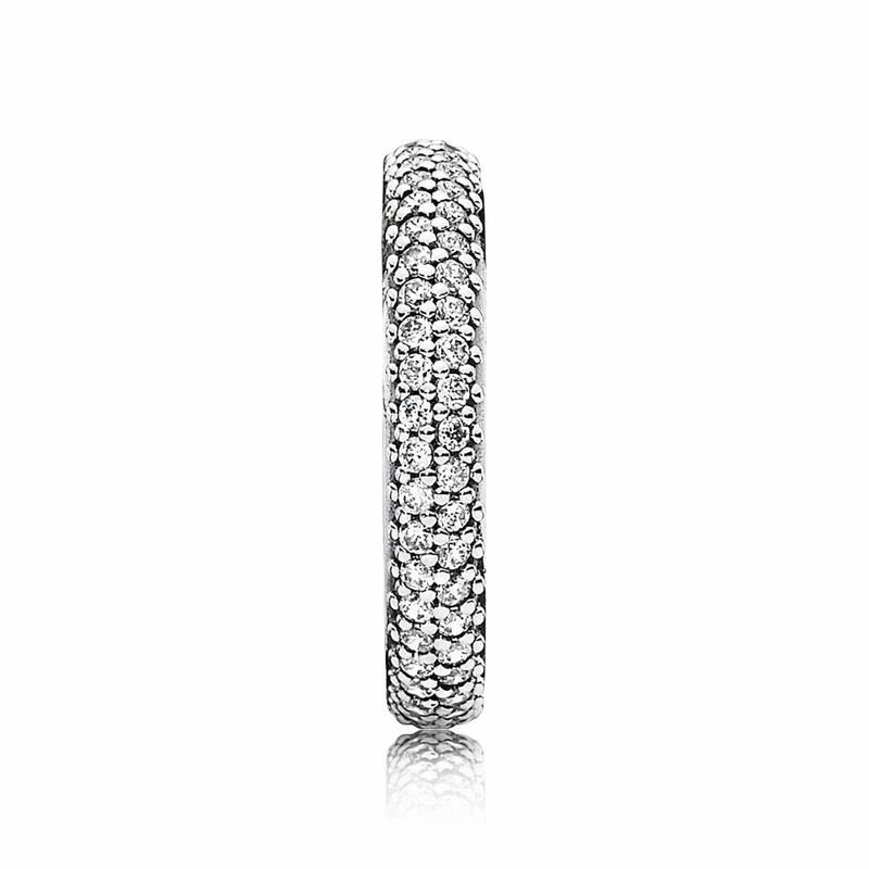 Pandora Inspiration Within Stackable Ring Ireland - Sterling Silver/Cubic Zirconia - 548139FAN